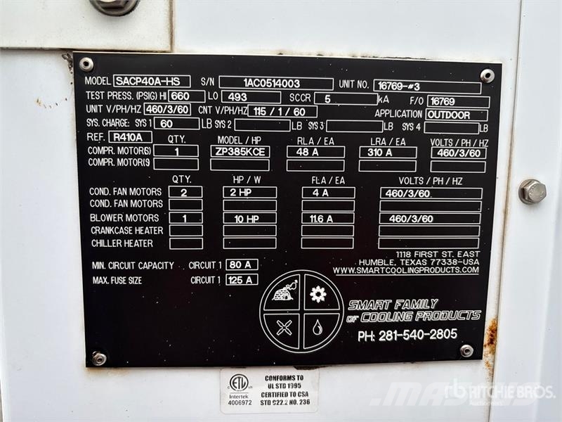 Smart Family Of Cooling Products SACP40A-HS 40 ton Air C Kühl- und Heizsysteme