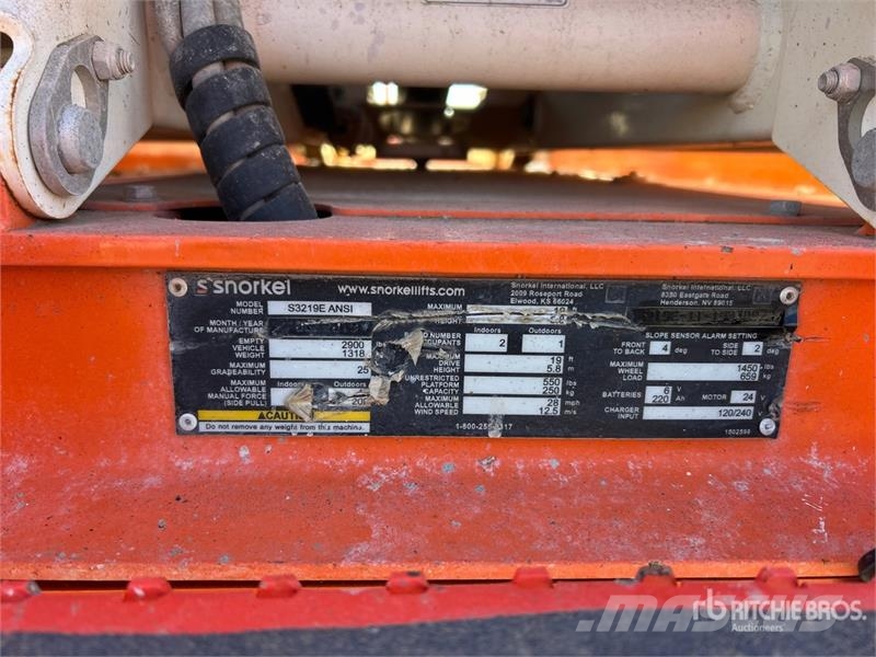 Snorkel S3219E Electric Scissor Lift Ollós emelők
