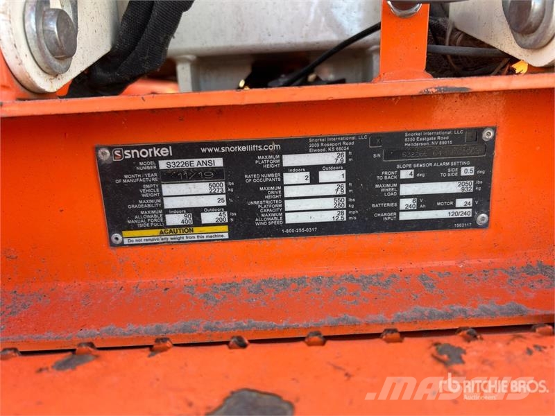 Snorkel S3226E Electric Scissor Lift Ollós emelők