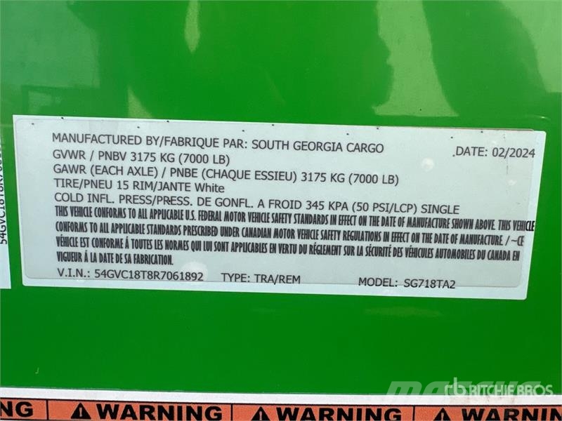 South Georgia Cargo 18 ft T/A Food Concession Trai 기타 트레일러