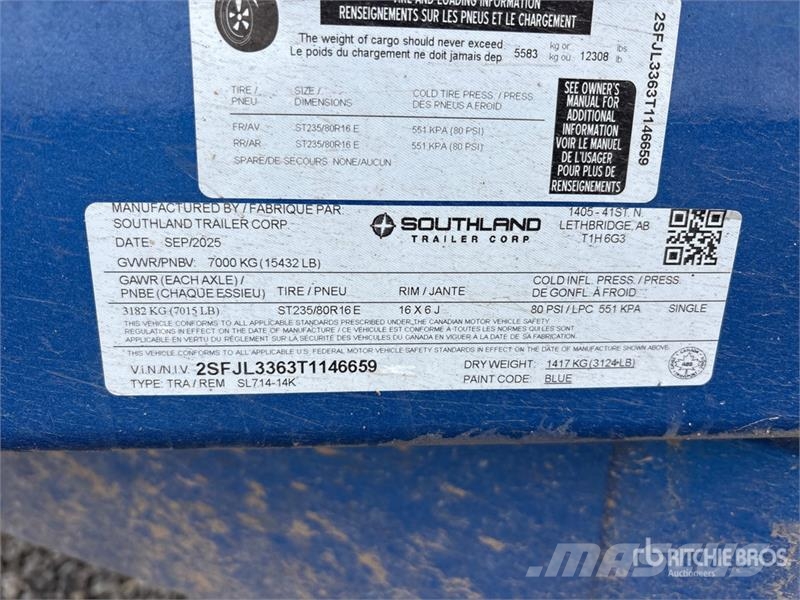 Southland SL714-14K 14 ft T/A T/A Dump Utility Tra Kiper prikolice