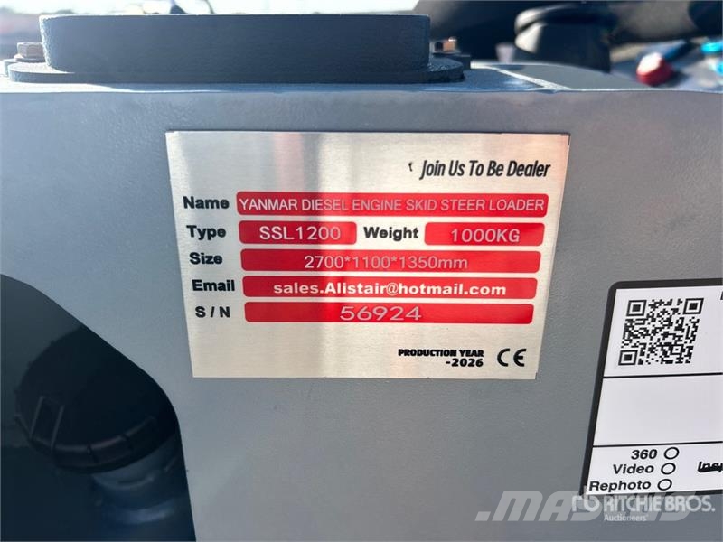 SSL1200-GRAY Mini Yanmar Diesel Compact Track Load Skid steer loderler