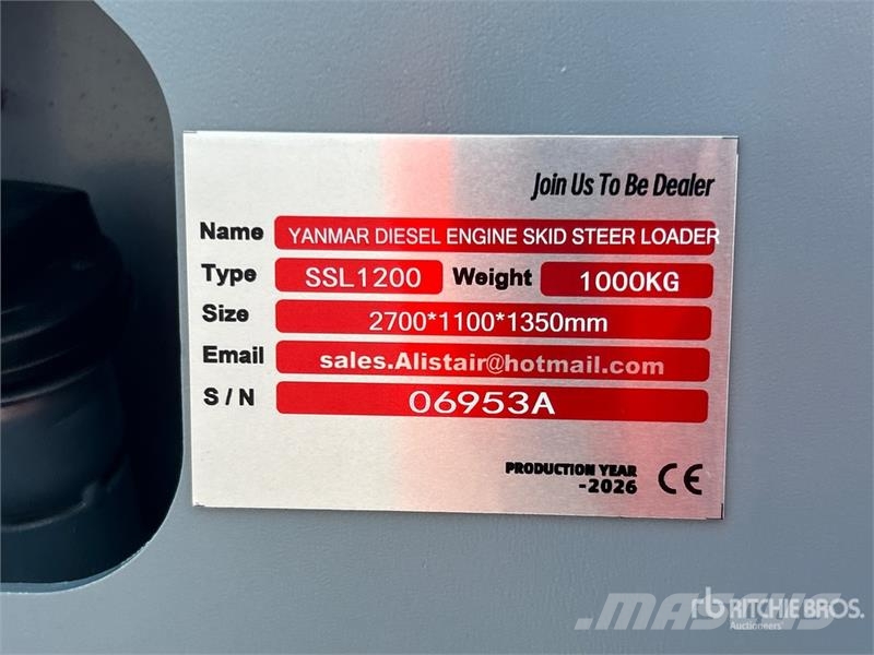  SSL1200-GRAY Mini Yanmar Diesel Compact Track Load Smykem řízené nakladače