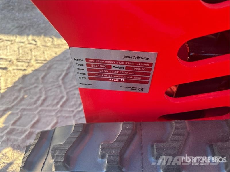 SSL1500-RED Mini Kubota Diesel Compact Track Loade Smykem řízené nakladače