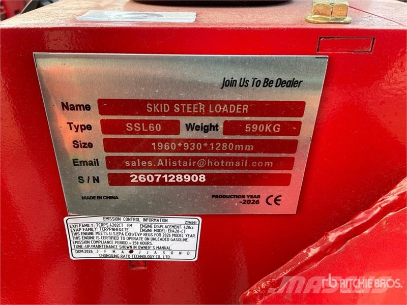 SSL60-RED Mini Compact Track Loader (Unused) 스키드로더