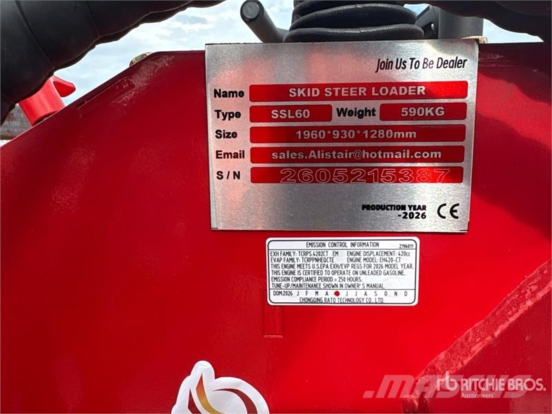 SSL60-RED Mini Compact Track Loader (Unused) 스키드로더
