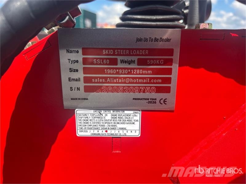 SSL60-RED Mini Compact Track Loader (Unused) Skid steer loderler