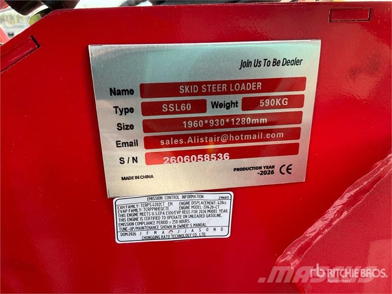 SSL60-RED Mini Compact Track Loader (Unused) 스키드로더