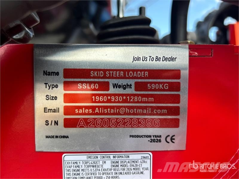 SSL60-RED Mini Compact Track Loader (Unused) Skid steer loderler