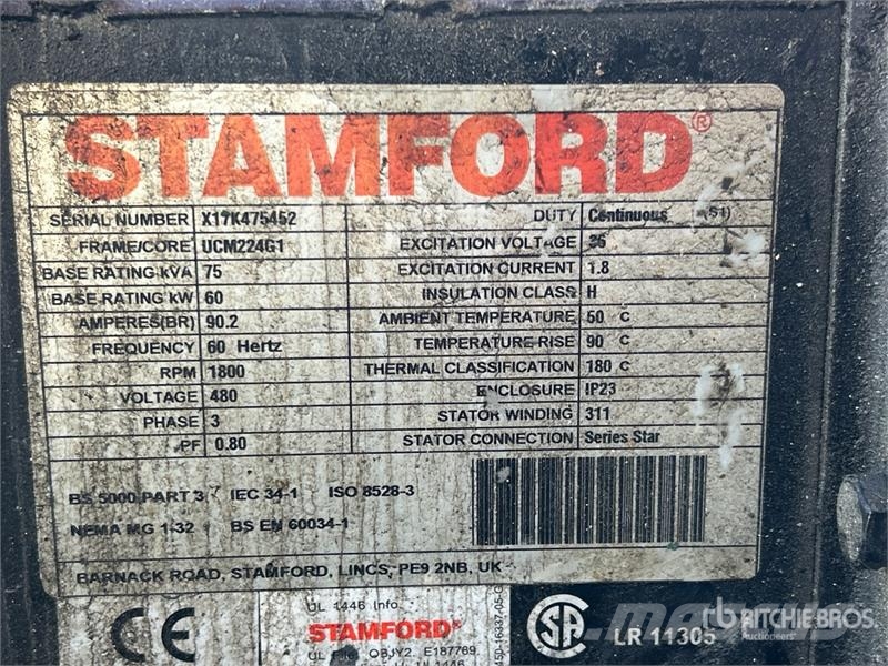 Stamford 60 kW Skid-Mounted Generator Set Diesel Generators