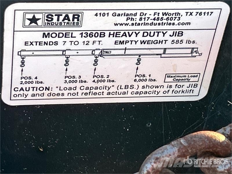 Star Industries 1360B Heavy Duty Jib ملحقات ومكونات أخرى