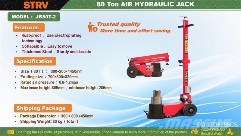  STARVOX JB80T-2 80 Ton Pneumatic/Hydraulic Floor J Строителство - Други