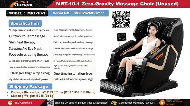 STARVOX MRT-10-1 Dark Brown Zero-Gravity Massage C Andet tilbehør