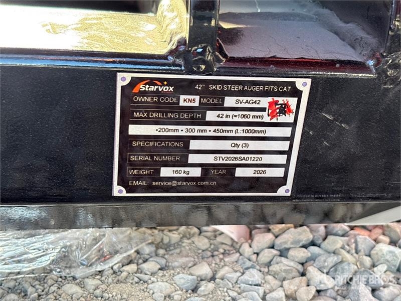 STARVOX SV-AG42 Skid Steer Auger (Unused) Borrar