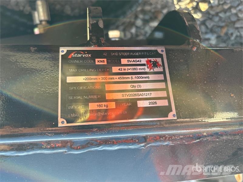 STARVOX SV-AG42 Skid Steer Auger (Unused) Borrar