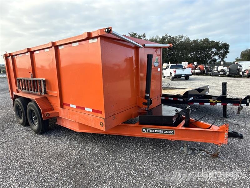  Steel Pines DP7X14X4TA5 14 ft T/A Dump Utility Tra Reboques basculantes