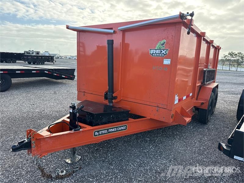  Steel Pines DP7X14X4TA5 14 ft T/A Dump Utility Tra Reboques basculantes
