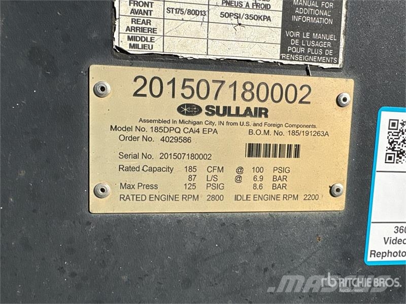 Sullair 185DPQ Compressors