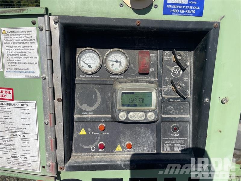 Sullair 375H DPQ JD3 375 cfm Mobile Air Compressor Compressors