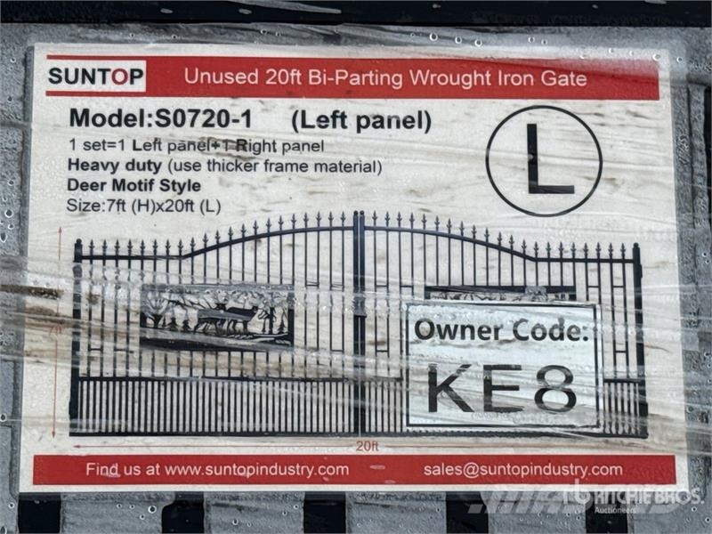 SUNTOP S0720-1 20 ft x 7 ft Wrought Iron Bi-Partin Otra maquinaria agrícola