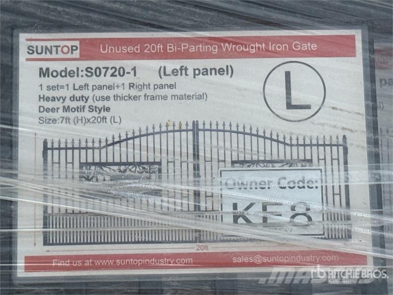  SUNTOP S0720-1 20 ft x 7 ft Wrought Iron Bi-Partin Landbouw - overige