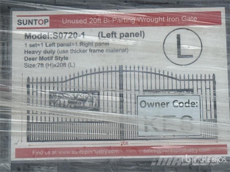 SUNTOP S0720-1 20 ft x 7 ft Wrought Iron Bi-Partin Poljoprivreda – ostalo