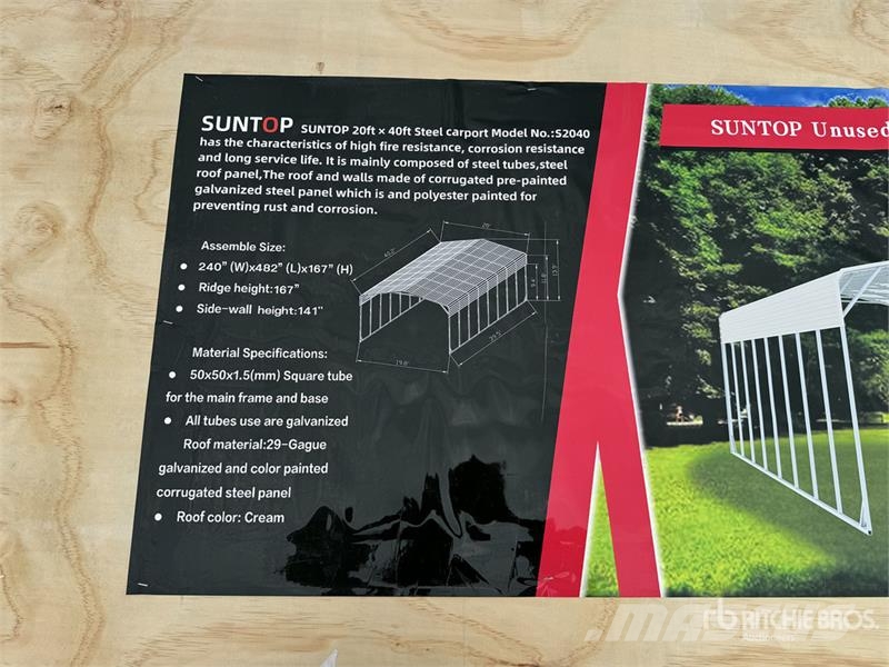 SUNTOP S2040 20 ft x 40 ft Shed (Unused) 鋼架建築