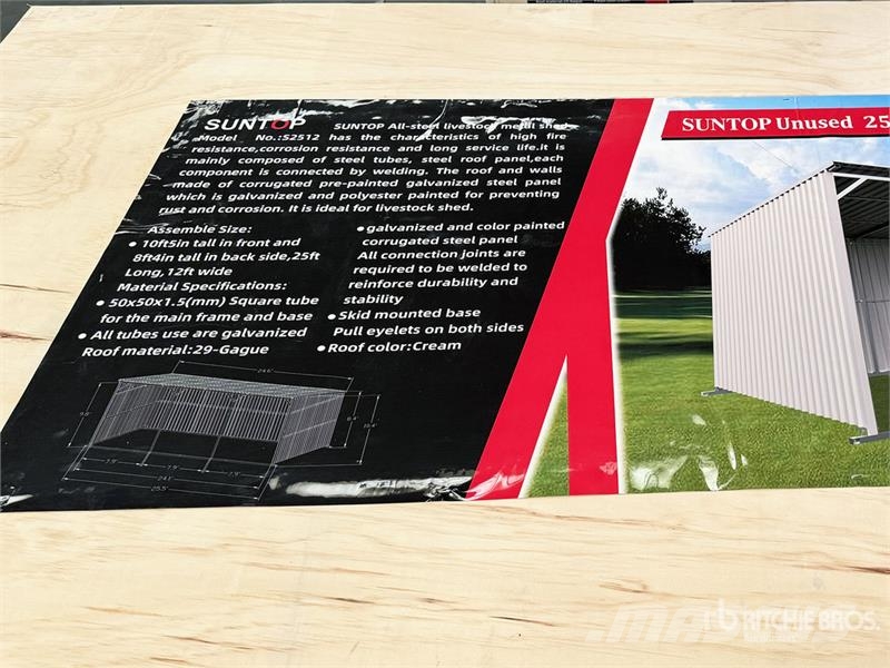  SUNTOP S2512 12 ft x 25 ft Shed (Unused) Otros equipos y accesorios para ganadería