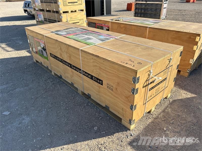 SUNTOP S2541 Double Garage Metal Storage Building  المباني الإطار الصلب