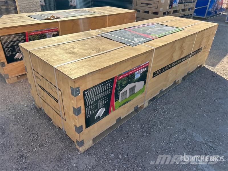  SUNTOP S2541 Double Garage Metal Storage Building  المباني الإطار الصلب
