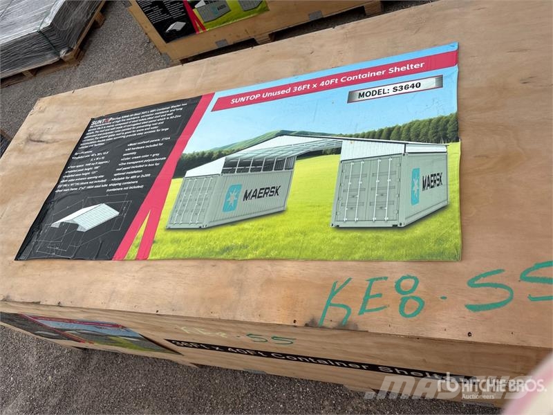 SUNTOP S3640 36 ft x 40 ft Container Shelter (Unus Būvniecība- Citi