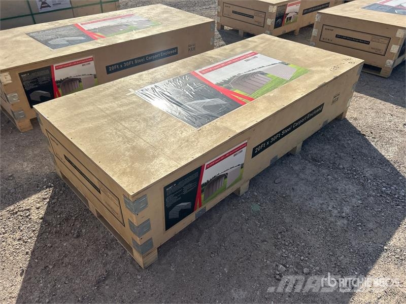  SUNTOP SC2030B 20 ft x 30 ft Enclosed Carport (Unu المباني الإطار الصلب