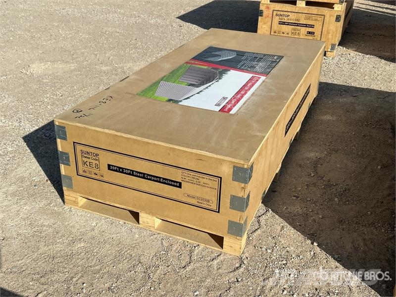  SUNTOP SC2030B 20 ft x 30 ft Enclosed Carport (Unu المباني الإطار الصلب