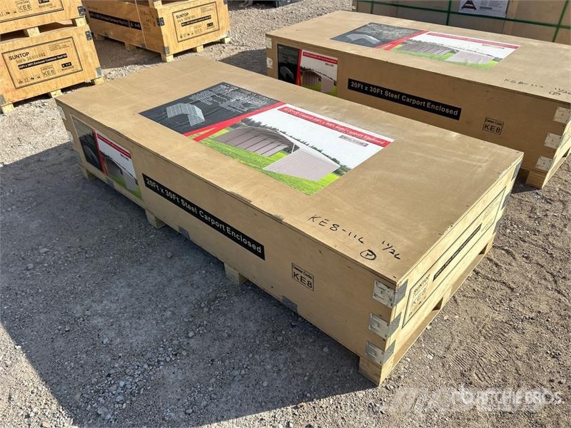 SUNTOP SC2030B 20 ft x 30 ft Enclosed Carport (Unu المباني الإطار الصلب