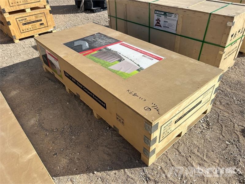  SUNTOP SC2030B 20 ft x 30 ft Enclosed Carport (Unu المباني الإطار الصلب