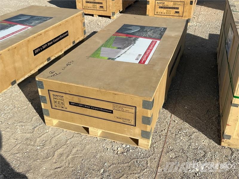  SUNTOP SC2030B 20 ft x 30 ft Enclosed Carport (Unu المباني الإطار الصلب