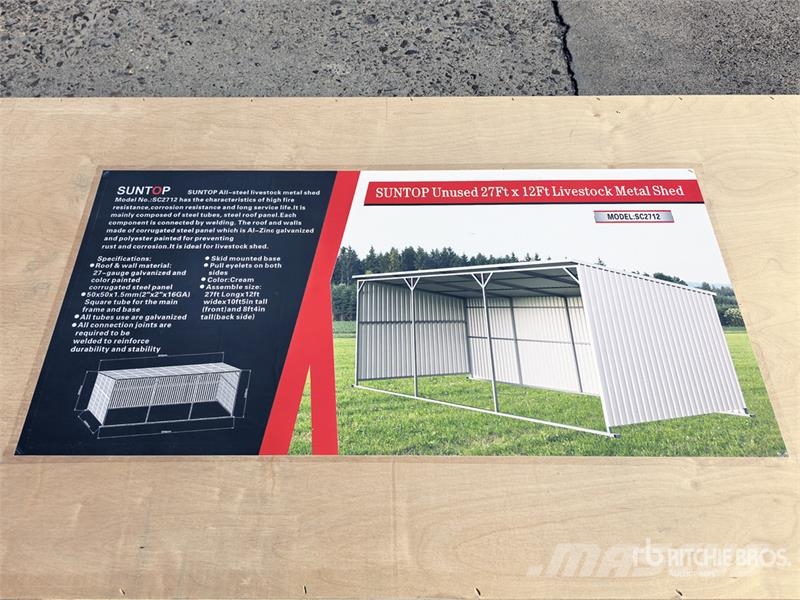  SUNTOP SC2712 27 ft x 12 ft Livestock Shelter (Unu Muu farmitehnika ja tarvikud