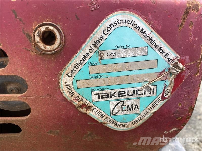 Takeuchi TB016 Miniekskavaatorid < 7 t