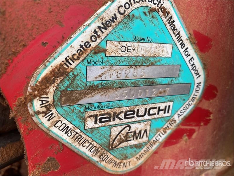 Takeuchi TB285 Tracked Excavator Pelle sur chenilles