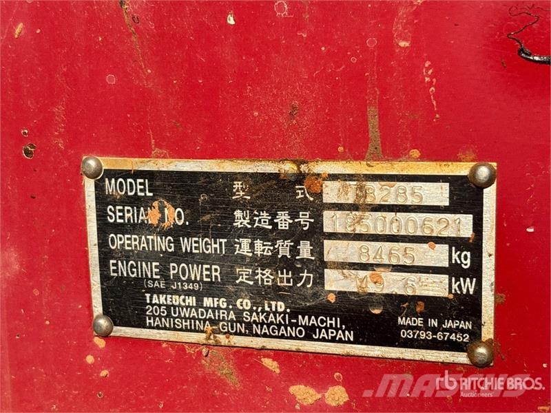 Takeuchi TB285 Tracked Excavator Roomikekskavaatorid