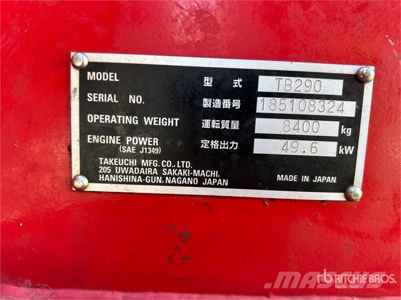 Takeuchi TB290 Miniescavatori