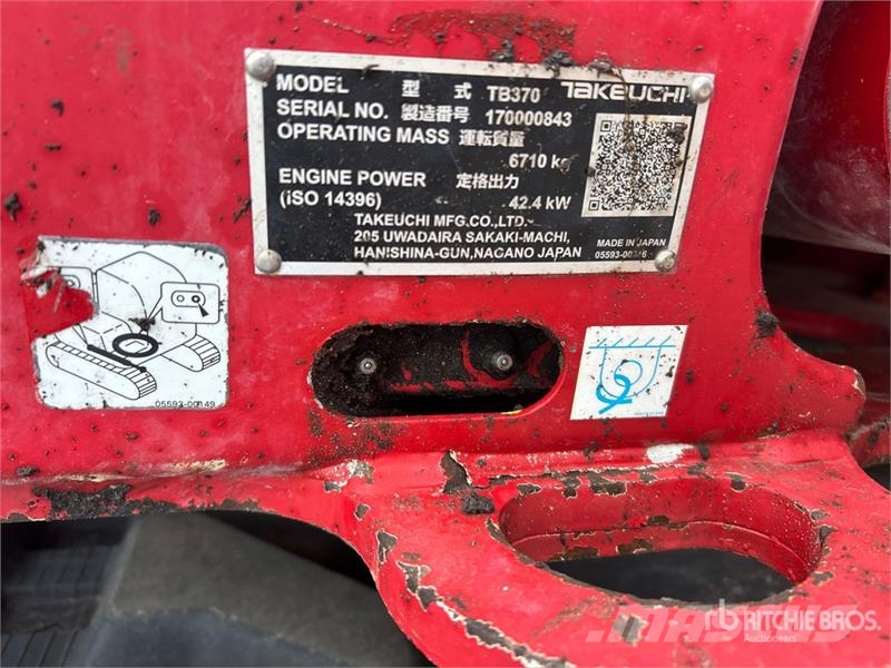 Takeuchi TB370 Tracked Excavator Верижен екскаватор