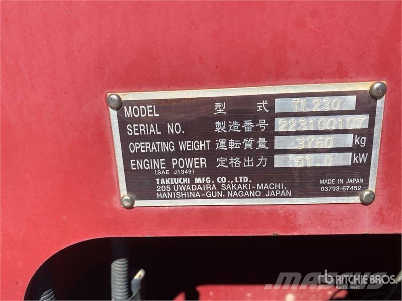 Takeuchi TL230 Skid steer loaders