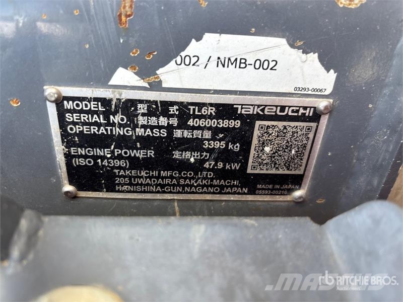 Takeuchi TL6R High Flow Compact Track Loader (Inoperable) لوادر انزلاقية التوجيه