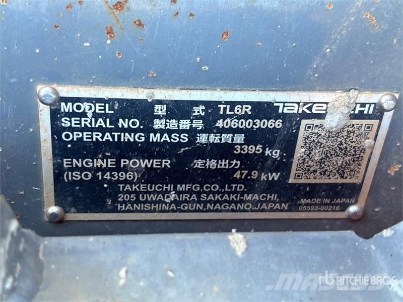Takeuchi TL6R Two-Speed Compact Track Loader لوادر انزلاقية التوجيه