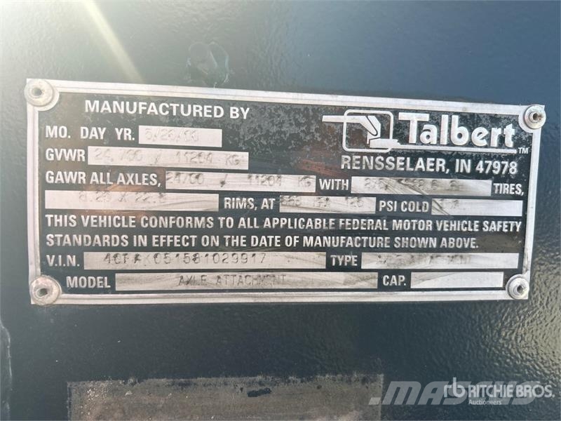 Talbert S/A Booster Axle مقطورات أخرى