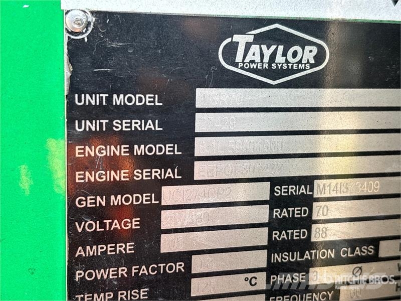 Taylor TGR70 70 kW Mobile Generator Set Generadores diesel