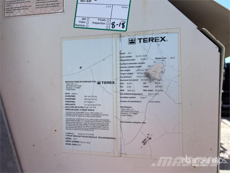 Terex RL4 Torres de iluminación