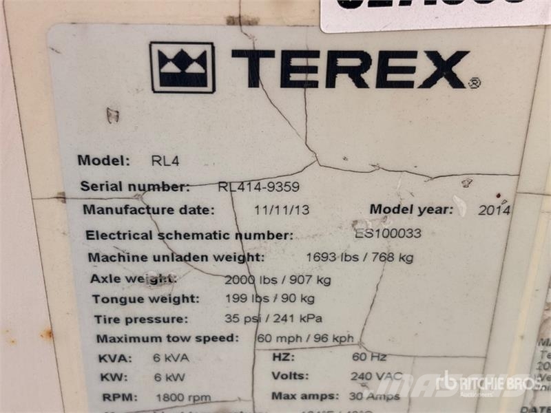 Terex RL4 Gaismas torņi