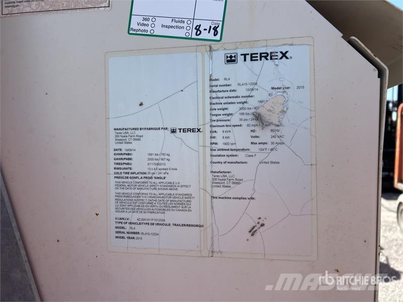 Terex RL4 Torres de iluminación